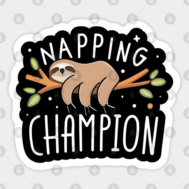 Napping champion Sticker by NomiCrafts